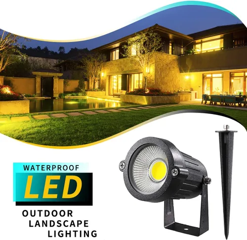 Miniatura 3 de Luces LED de paisaje, 5 W 120 V CA para caminos al aire libre, jardín patio, luz de inundación impermeable IP65, foco al aire libre con estaca