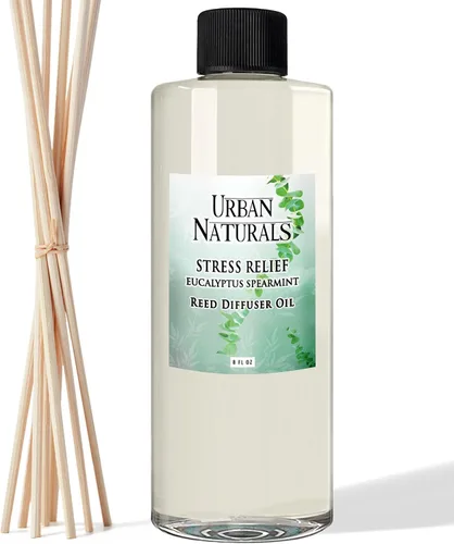 Miniatura 73 de Urban Naturals Recambio de aceite difusor de varillas ámbar y lavanda, lavanda relajante, ámbar cálido, aroma calmante para habitación, 4 onzas +