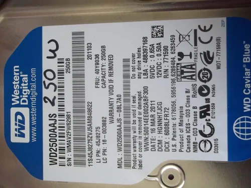 Miniatura 3 de Western Digital WD2500AAJS 250 GB Caviar Blue Disco Duro