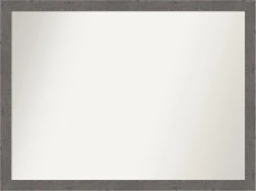 Miniatura 35 de Amanti Art Espejo de baño gris para sobre el fregadero, 31 x 48 pulgadas, espejo de tocador rectangular estrecho de color gris, marco de madera