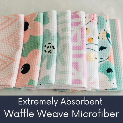 Miniatura 3 de Paquete de 3 No es tu toalla de cocina ordinaria Paños de cocina Microfibra de tejido gofre Paños de té Altamente absorbente