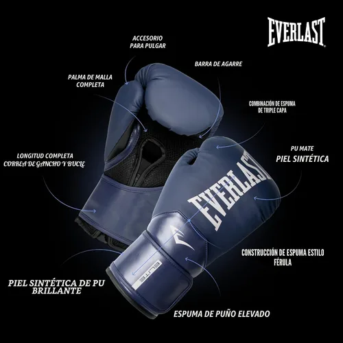 Miniatura 4 de Everlast Guantes de boxeo Elite 2 Azul marino