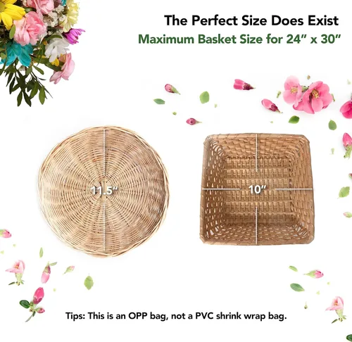 Miniatura 4 de Bolsas de regalo extra grandes de celofán transparente Seal Fresh 24 x 30 pulgadas (paquete de 12) — Bolsas transparentes para envolver canastas