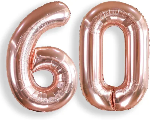 Miniatura 40 de AULE Globos grandes de 40 pulgadas con números 0 azules, globos grandes de números de aluminio, decoraciones de fiesta de cumpleaños de helio