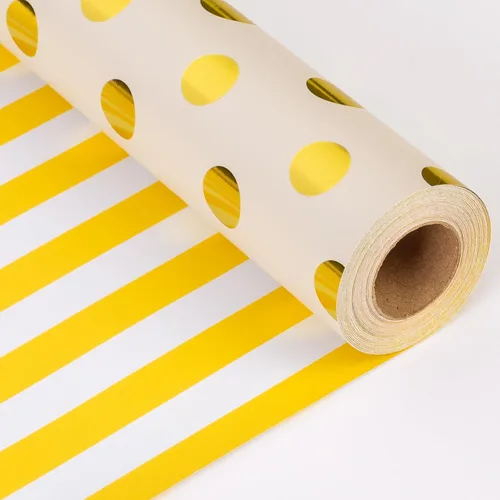 Miniatura 9 de MAYPLUSS Rollo de Papel de Regalo, Papel de Regalo con Bandera a Cuadros Azul y Blanco, Papel de Regalo Reversible para Patinadores y Carreras