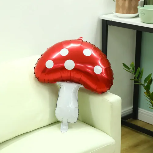 Miniatura 6 de Paquete de 31 globos de papel de aluminio con forma de hongo de 31 pulgadas, proveedor de fiesta de cumpleaños de hadas, princesa, cumpleaños