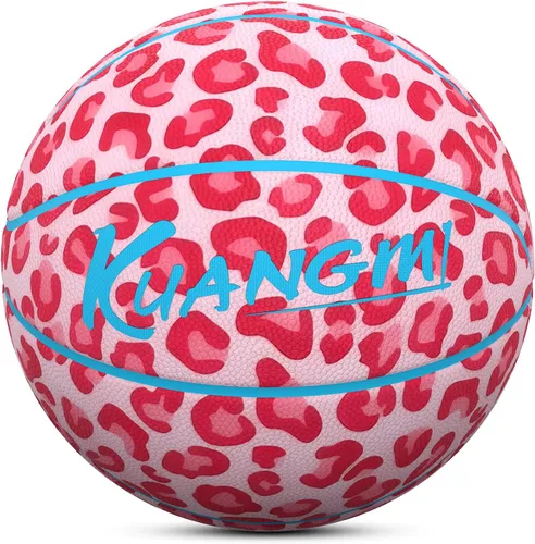 Miniatura 7 de Kuangmi Serie Rosa Balón de Baloncesto, Diseño Premium Estampado para Rendimiento Callejero, Tamaño Oficial para Hombres 7 de 29.5 Pulgadas