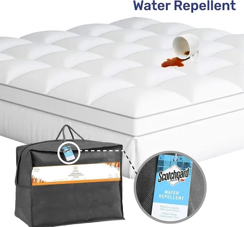 Miniatura 7 de Sleep Mantra Cubrecolchón de Algodón 100% Tamaño Individual – Cubrecolchón de enfriamiento envolvente premium se adapta a colchones de hasta 20