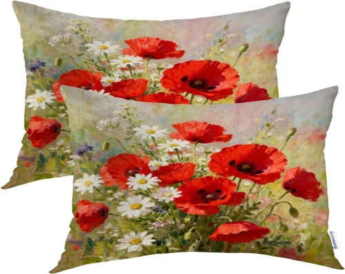 Miniatura 45 de Batmerry Black Cat Green Leaves Throw Pillow Covers, Cat Among Foliage Decorative Pillow Covers Digital Printing Blended Fabric for Couch Sofa Bed