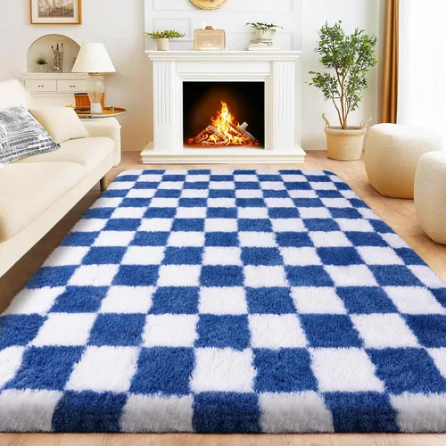 Miniatura 94 de Awaytail Alfombra Esponjosa Lavable 2x3 Pies, Pura Negra Alfombra para Silla de Escritorio Antideslizante, Alfombra Supersuave para Niños