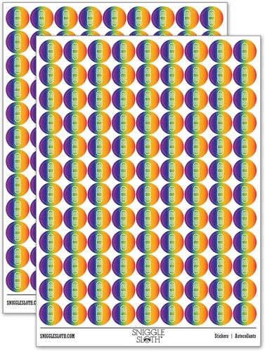 Miniatura 8 de Vendaje de lesiones médicas más de 200 calcomanías redondas - acabado mate - tamaño de 0.50 pulgadas - naranja