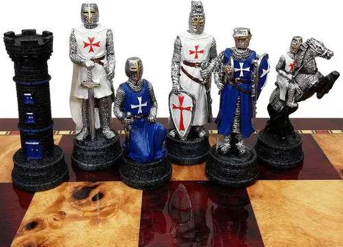 Miniatura 11 de Juego de ajedrez de las Cruzadas de la época medieval Árabes vs Cristianos - SIN tablero