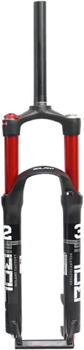 Miniatura 9 de 26/27.5/29 Suspension Fork 100mm Travel,28.6mm Straight Tube QR 9mm Double Chamber Crown Lock Aluminum Alloy XC Mountain Fork Red/Black