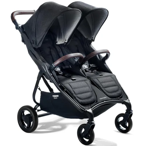 Valco Baby - Trend Duo Double - Cochecito doble lado a lado para recién nacido y niño pequeño - Plegable compacto fácil, reclinación multiposición,