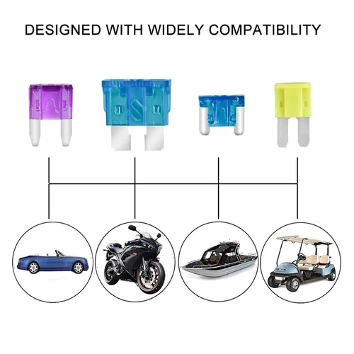 Miniatura 7 de MuHize Kit surtido de fusibles de hoja de 200 piezas, tamaño estándar (ATR/APR) Multi-Amp 2A a 40A para automóvil/camión/SUV/RV - 11 valores