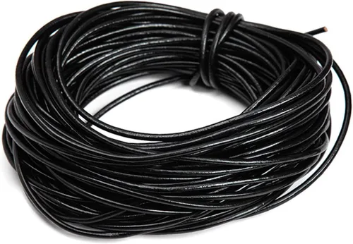 WUTA Cordones redondos de cuero de vaca: cuerda de cuero genuino para hacer joyas, pulseras, collares, abalorios, manualidades, manualidades, color
