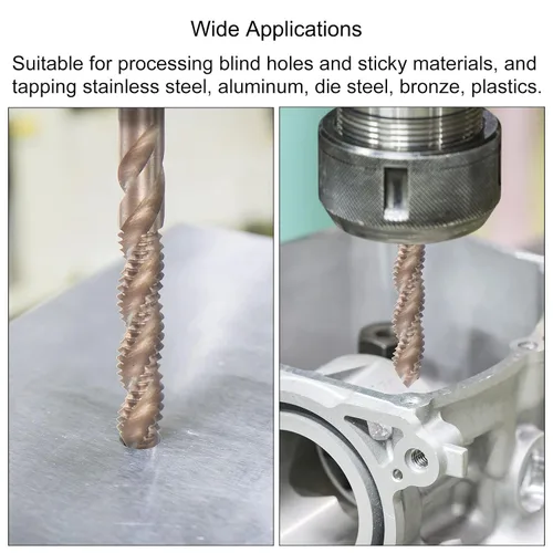 Miniatura 5 de uxcell M2 x 0.4 espiral flauta grifo y 0.063 in Twist Drill Broca Set, métrica M35 cobalto alta velocidad máquina roscado rosca rosca herramienta