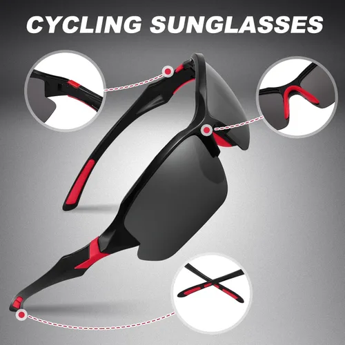 Miniatura 3 de Paquete de 4 lentes de sol deportivos polarizados para mujeres y hombres, protección UV, para correr, ciclismo, pesca, al aire libre