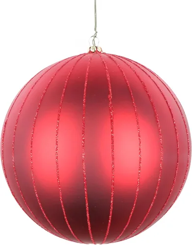 Miniatura 25 de Vickerman Adorno navideño de bola de avena mate con purpurina de 5 pulgadas. Incluye 4 piezas por bolsa.