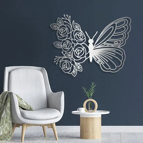 Miniatura 7 de Arte de pared para decoración de mariposa, decoración de pared de mariposa bohemia para colgar en la pared, decoración de mariposa de metal, Negro