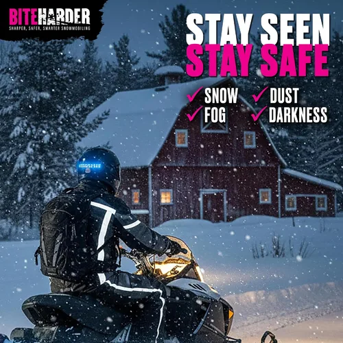 Miniatura 5 de BITEHARDER Luz de seguridad para casco de moto de nieve - Azul