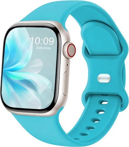 Miniatura 36 de Correas deportivas compatibles con Apple Watch de 38mm 40mm 41mm 42mm 44mm 45mm 46mm 49mm, p/mujer y hombre, correa de silicona para iWatch Series