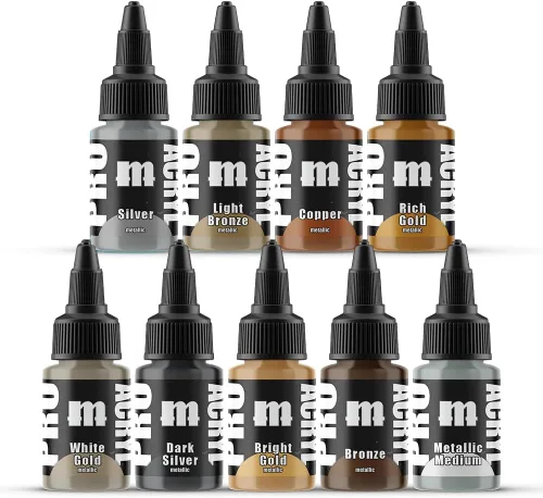 Monument Hobbies PRO Acryl 22ml Juego de Pintura Acrílica - Pintura Miniatura para Wargames - Pintura Acrílica No Tóxica Compatible con Técnicas de