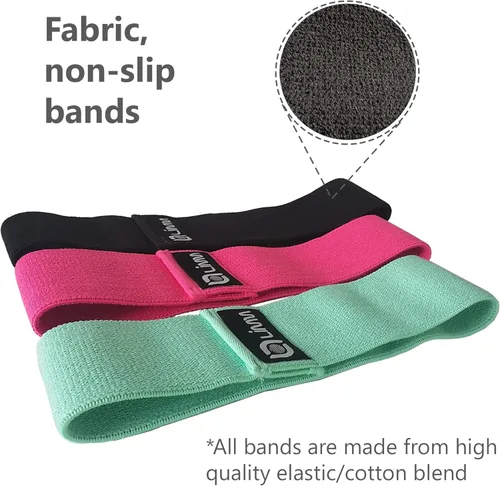 Miniatura 4 de Fittest Pro by Limm Resistance Bands for Legs and Butt, Fabric Exercise Loop Bands Yoga, Pilates, Rehab, Fitness and Home Workout, Strength Bands
