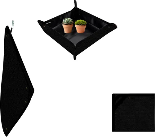 Tapete grande de trasplante de plantas, tapete grueso impermeable para macetas, tapete de jardinería para suculentas, tapete portátil para