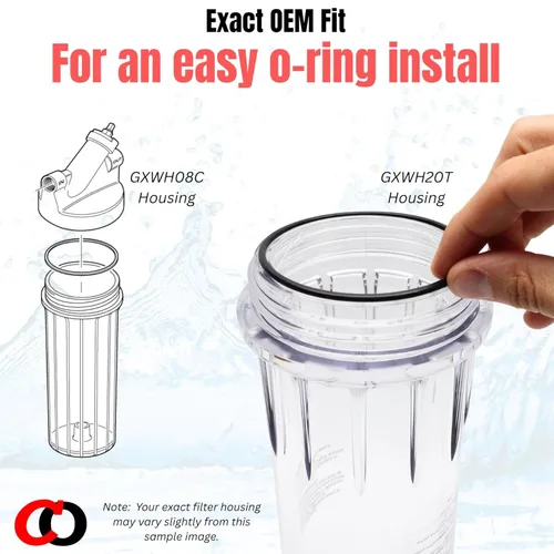 Miniatura 5 de Captain O-Ring – Juntas tóricas de repuesto UCRING / WS03X10038 para GE GXWH20F GXWH20T GXWH04F GXRM10RBL GX1S01R carcasas de filtro de agua