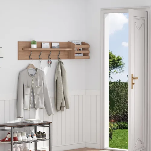 Miniatura 6 de BREYDROK Paquete de 6 Ganchos Resistentes para Abrigos para Montaje en Pared - Ganchos Duraderos Montados en Pared para Colgar Abrigos, Mochilas y 6
