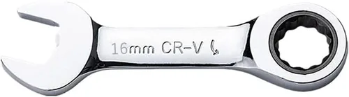 Miniatura 9 de FLZOSPER - Llave de caja de extremo estriado métrica de 11 mm Stubby, llave combinada de trinquete de 72 dientes