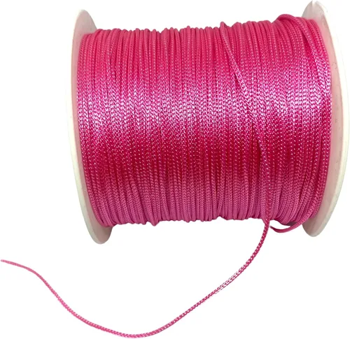 Miniatura 14 de Hilo de cuentas de poliéster de 0.039 pulgadas para bricolaje, opciones de varios colores, collar de amistad de macramé, cuerda para hacer pulseras