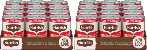 Miniatura 12 de Nutrish Rachael Ray Comida Húmeda para Perros Trozos en Salsa Receta de Pollo Real y Verduras, Lata de 13 oz., Paquete de 12