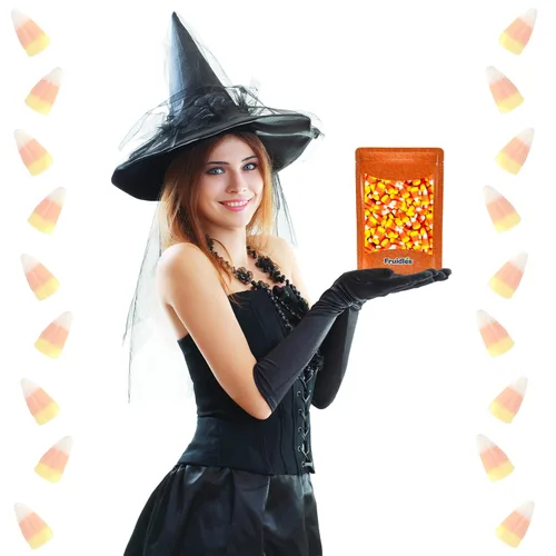 Miniatura 5 de Fruidles Dulces de maíz de Halloween, aperitivos divertidos y festivos, certificado Kosher, sin nueces, sin lácteos, caja (1 libra)