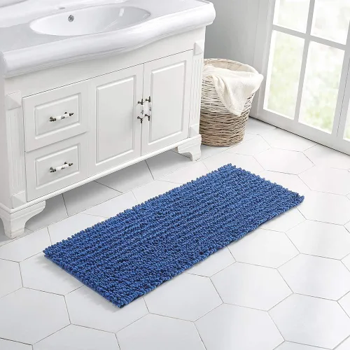 Miniatura 21 de Walensee Alfombra de baño antideslizante (24x17 pulgadas, rosa polvoriento) absorbente de agua, súper suave, lanuda de felpilla, lavable a máquina