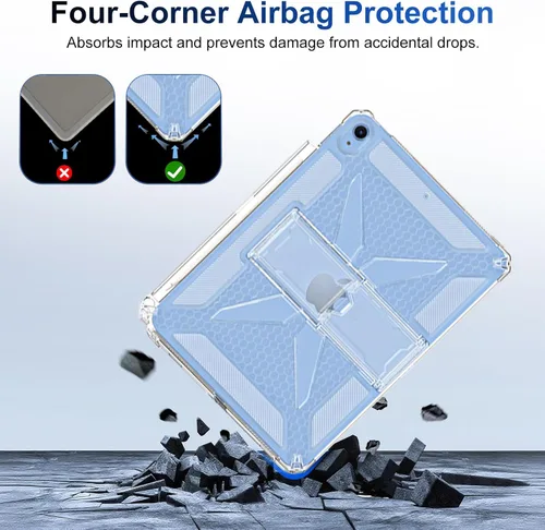 Miniatura 5 de Clear Stand Case for iPad Air 3 (Air 3rd Generation) 10.5 inch 2019 & iPad Pro 10.5 inch 2017 with Pencil Holder/Kickstand Soft TPU Back Silicone