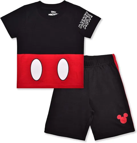 Disney Cars, Mickey Mouse, Monsters Inc. - Conjunto de camiseta de manga corta y pantalones cortos para niños pequeños, pequeños y grandes