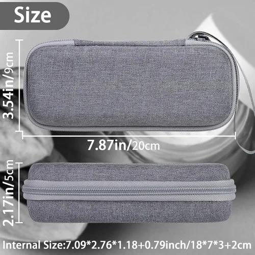 Miniatura 5 de Aenllosi Funda rígida compatible con bolígrafo de microagujas profesional y cartuchos reemplazables, soporte protector para bolígrafo Derma Gris
