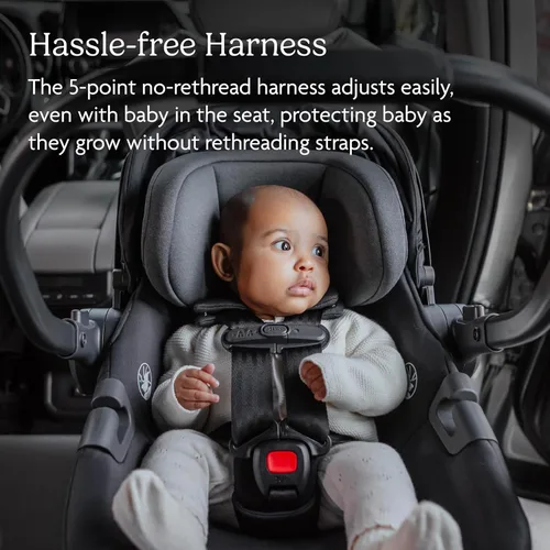 Miniatura 6 de UPPAbaby Aria V2 - Asiento de automóvil ligero para bebé, poco menos de 6 libras, base con pata de carga + inserto para bebés + funda para pies