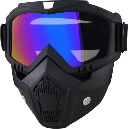 Máscara de Paintball Antiniebla, Máscara Táctica de Cara Completa Desmontable Ajustable, Máscara de Esquí, Gafas de Protección Facial para Colorido