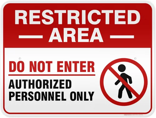 Miniatura 13 de Cartel de área restringida "Restricted Area Do Not Enter Authorized Personnel Only" [Texto en inglés], de aluminio, anti-óxido, de 10x14 pulgadas