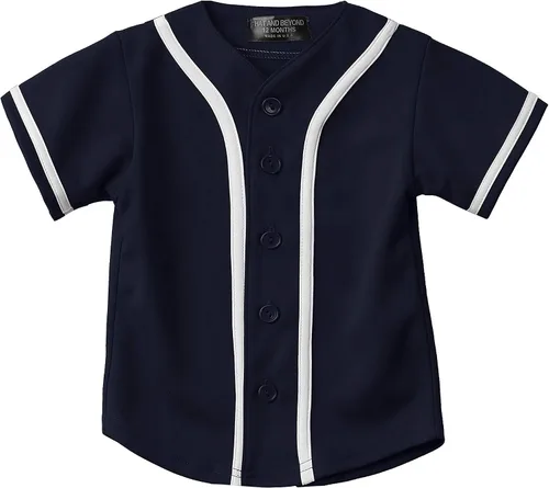 Miniatura 34 de Hat and Beyond camiseta de béisbol para hombre con botones hipster hip hop