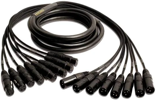 Mogami Gold 8 XLR-XLR-05 - Cable de audio tipo serpiente, salida de ventilador de 8 canales, XLR hembra a XLR-macho, contactos dorados, conectores