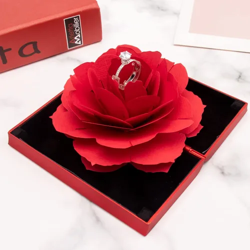 Miniatura 3 de Caja de anillo de compromiso, caja de rosas sorpresa para mujer, como propuesta, anillo de boda, regalo, etc.