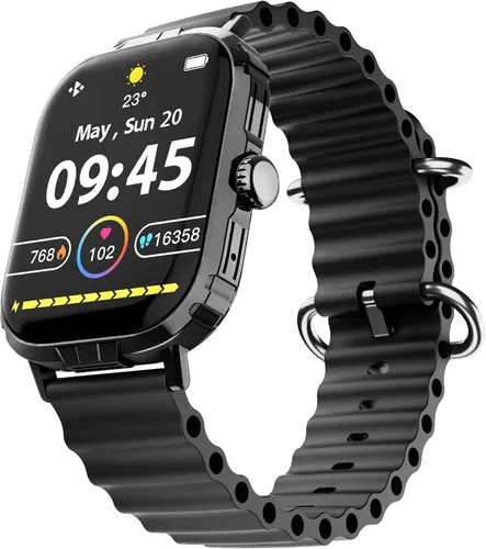 HyperGear FIT X2 Smartwatch + monitor de actividad física con pantalla LCD IPS grande de 2 pulgadas, frecuencia cardíaca, oxígeno en sangre, calidad