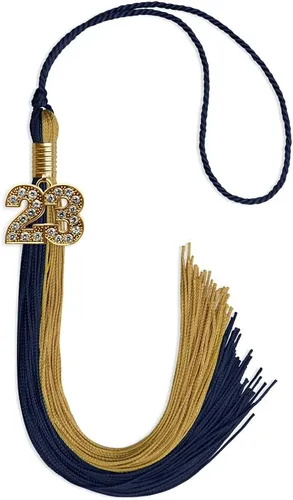 Miniatura 240 de Endea Graduation Borla de doble color con dije dorado (negro/oro brillante, 2022)