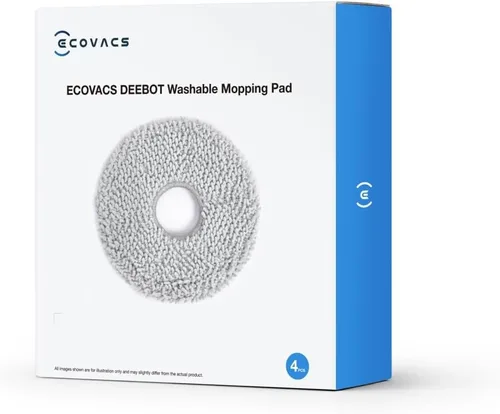 Miniatura 7 de ECOVACS Almohadillas lavables para trapear 4 unidades, para modelos DEEBOT X1Series Omni, color gris