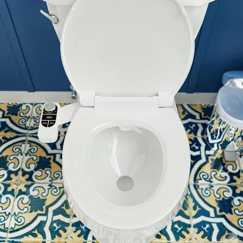 Miniatura 9 de SAMODRA - Bidé no eléctrico, con boquilla doble autolimpiable (lavado frontal y trasero), accesorio para inodoro con bidé de agua dulce, presión