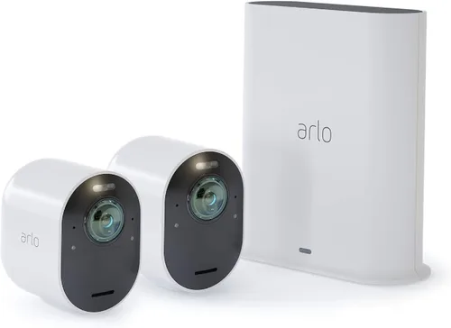 Miniatura 10 de Arlo Ultra - Cámara de seguridad 4K UHD sin cables para interiores y exteriores con visión nocturna de color, visión de 180°, audio de 2 vías, foco